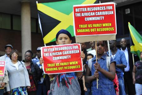Protesters_outside_Wolverhampton_Civic_Centre