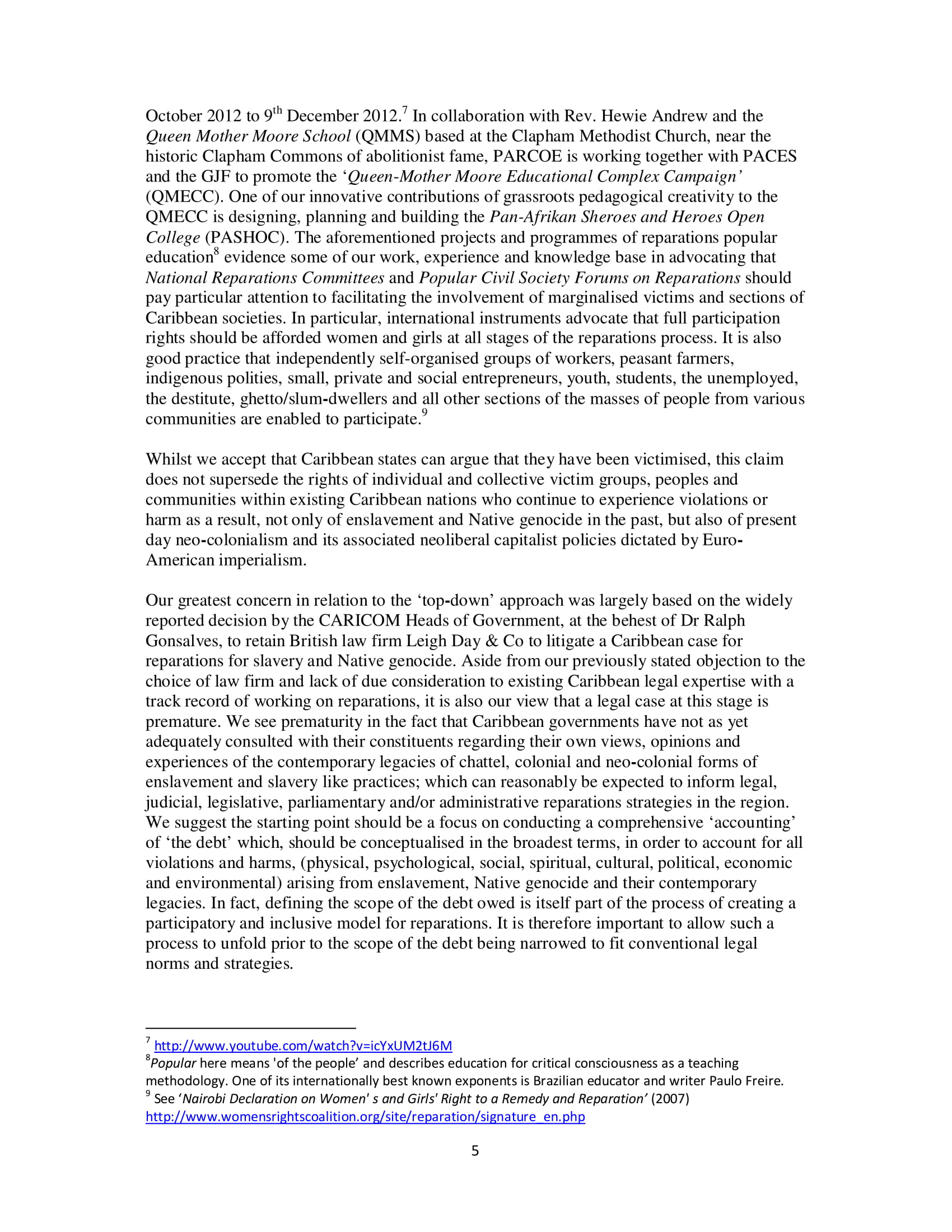 PARCOE CARICOM REPARATIONS POSITION PAPER-05