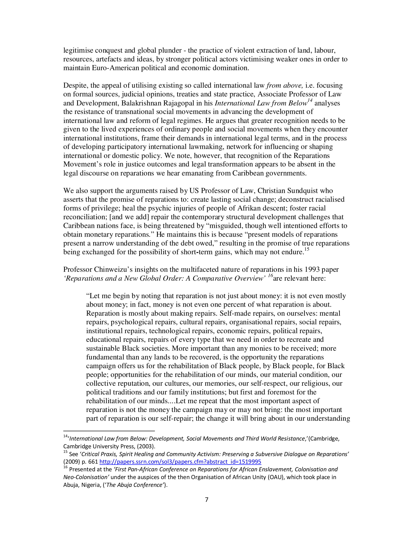 PARCOE CARICOM REPARATIONS POSITION PAPER-07