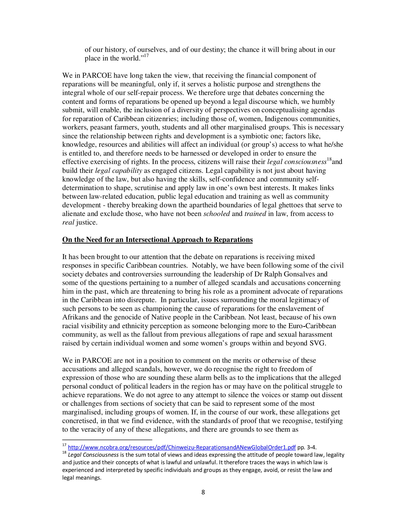 PARCOE CARICOM REPARATIONS POSITION PAPER-08