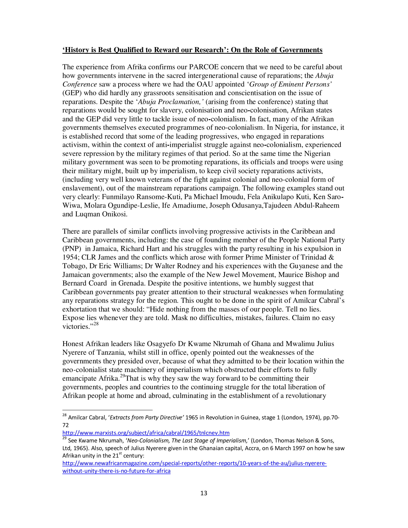 PARCOE CARICOM REPARATIONS POSITION PAPER-13