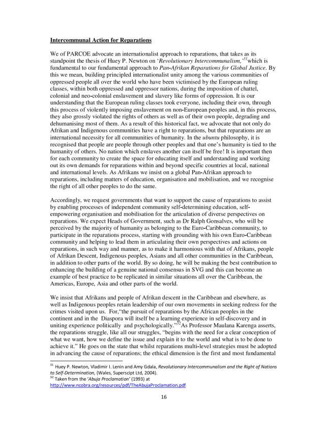 PARCOE CARICOM REPARATIONS POSITION PAPER-16