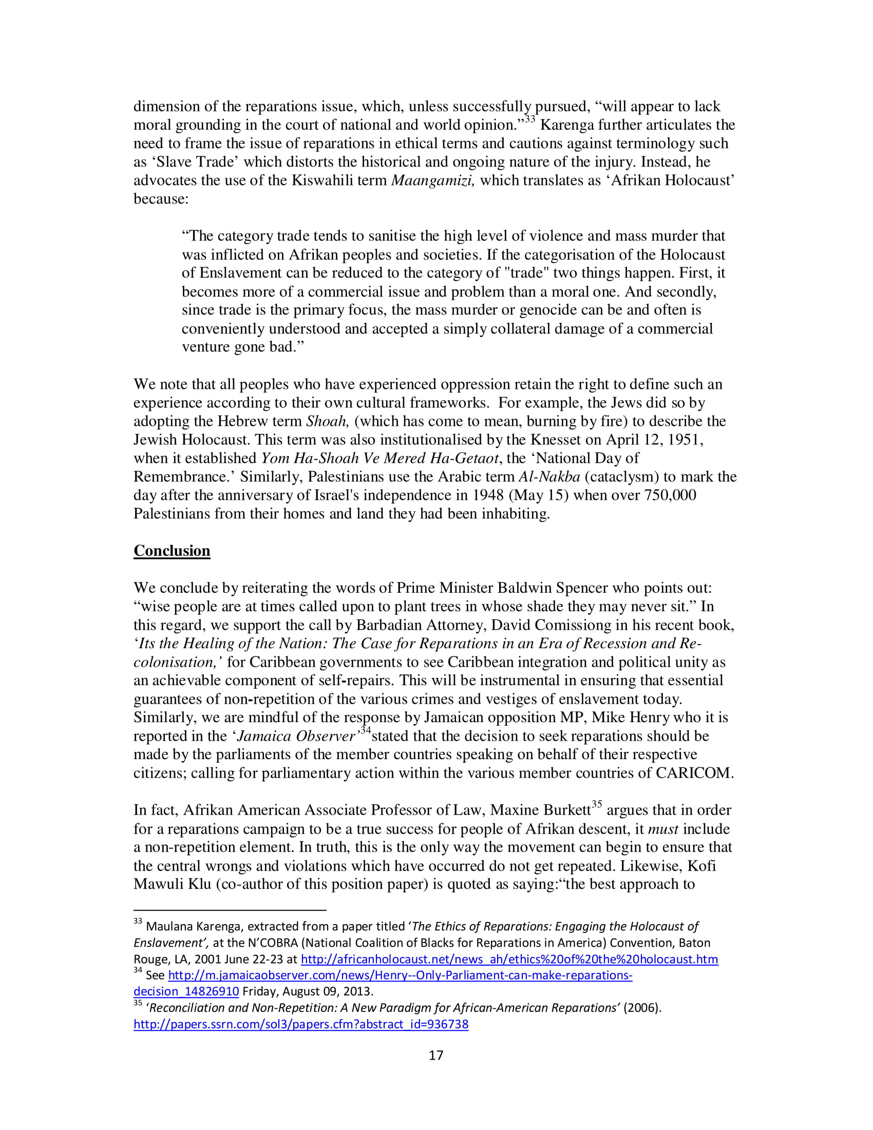 PARCOE CARICOM REPARATIONS POSITION PAPER-17