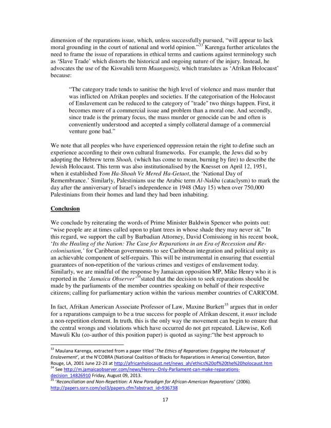 PARCOE CARICOM REPARATIONS POSITION PAPER-17
