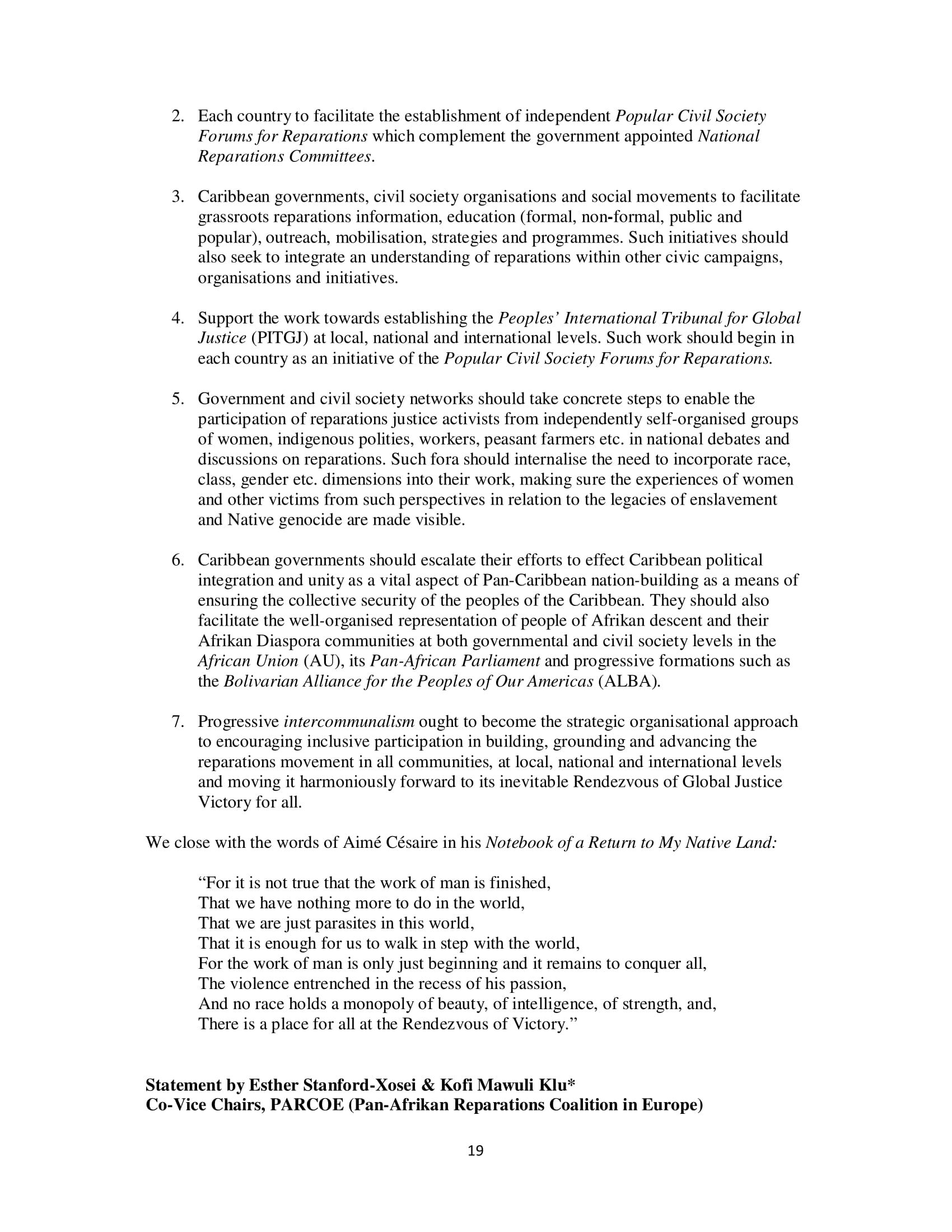 PARCOE CARICOM REPARATIONS POSITION PAPER-19