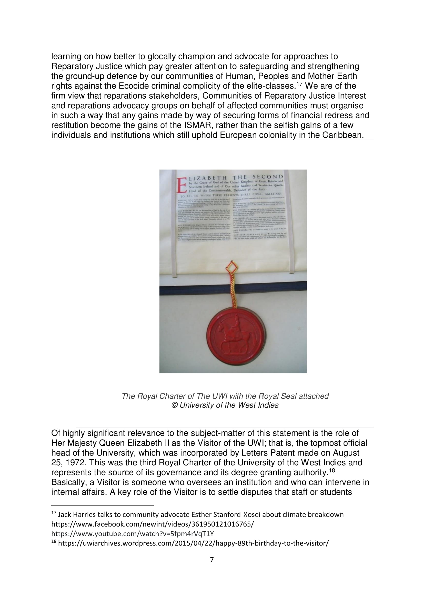 PARCOE POSITION STATEMENT UNIVERSITIES & REPARATIVE JUSTICE DEC 2018-07