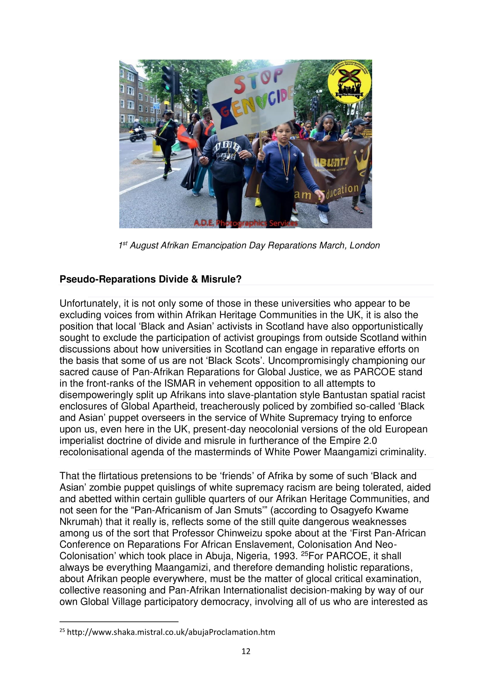 PARCOE POSITION STATEMENT UNIVERSITIES & REPARATIVE JUSTICE DEC 2018-12